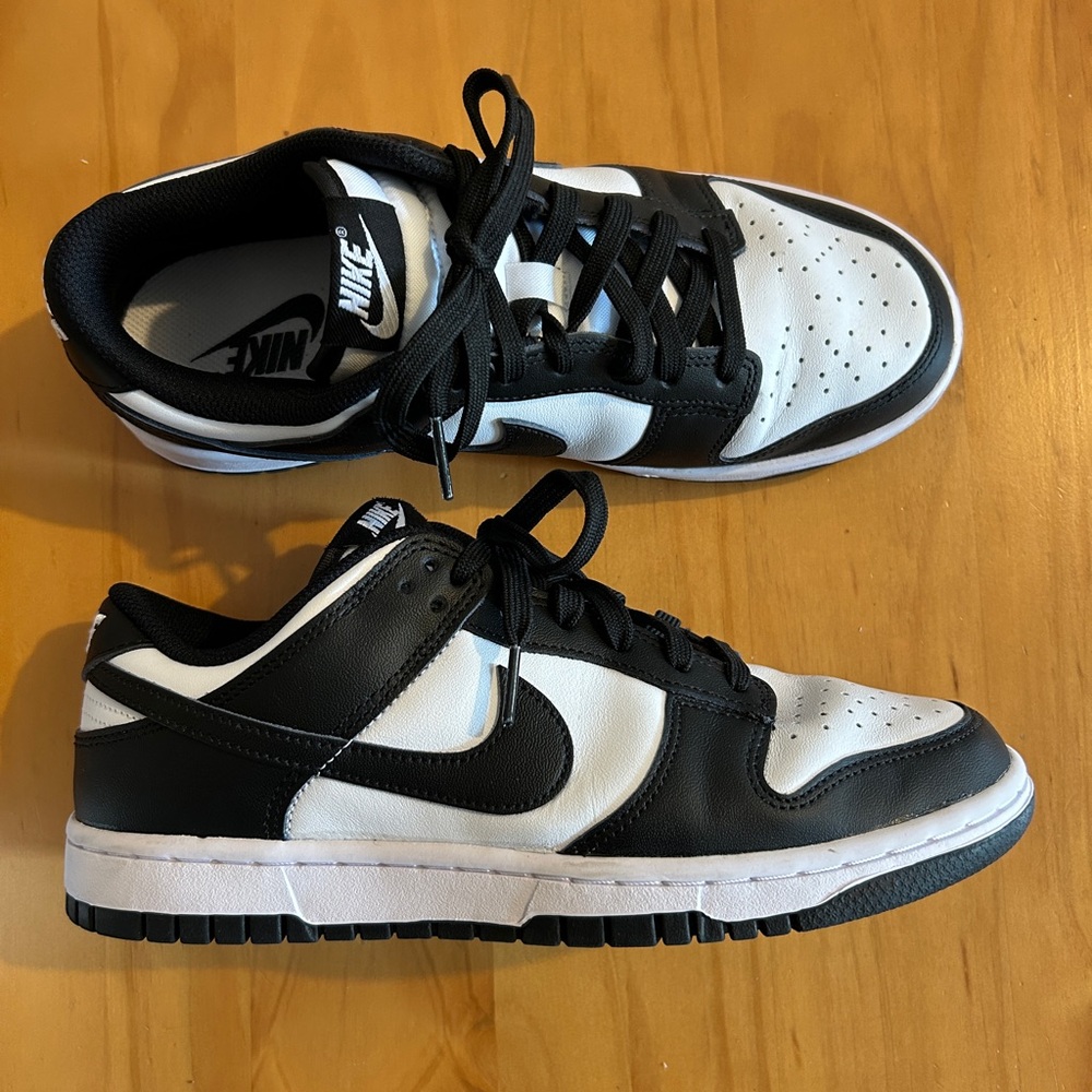 Nike Women's Dunk Low - black/white. Size 8.5